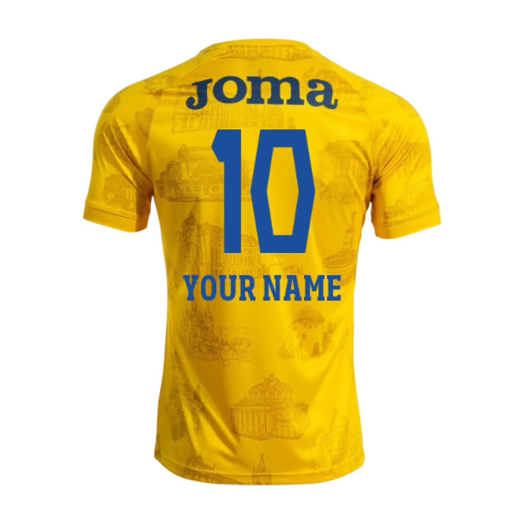 2025-2026 Romania Pre Match Shirt (Yellow) (Your Name)