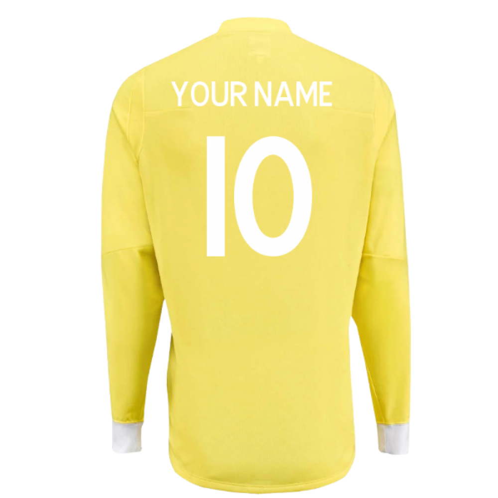 2010-2011 England Home Goalkeeper Shirt (Yellow) (Your Name)