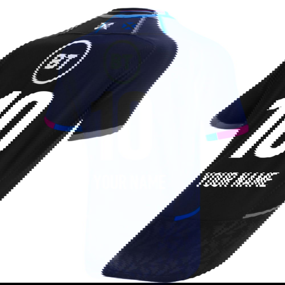 2021-2022 Scotland Home Pro Body Fit Rugby Shirt (Your Name)