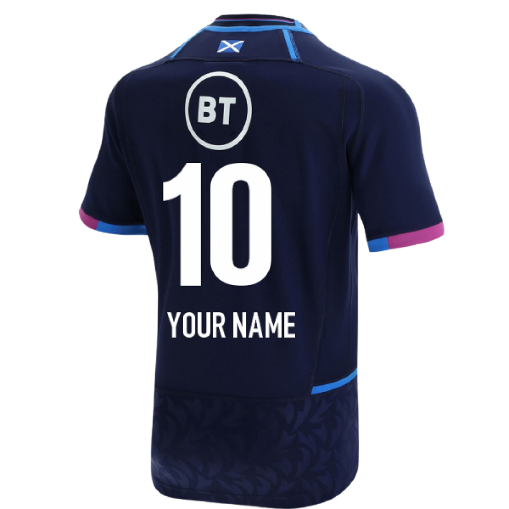 2021-2022 Scotland Home Pro Body Fit Rugby Shirt (Your Name)