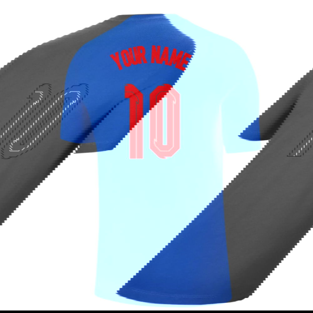 2020-2021 England Evergreen Crest Tee (Sport Royal) - Kids (Your Name)