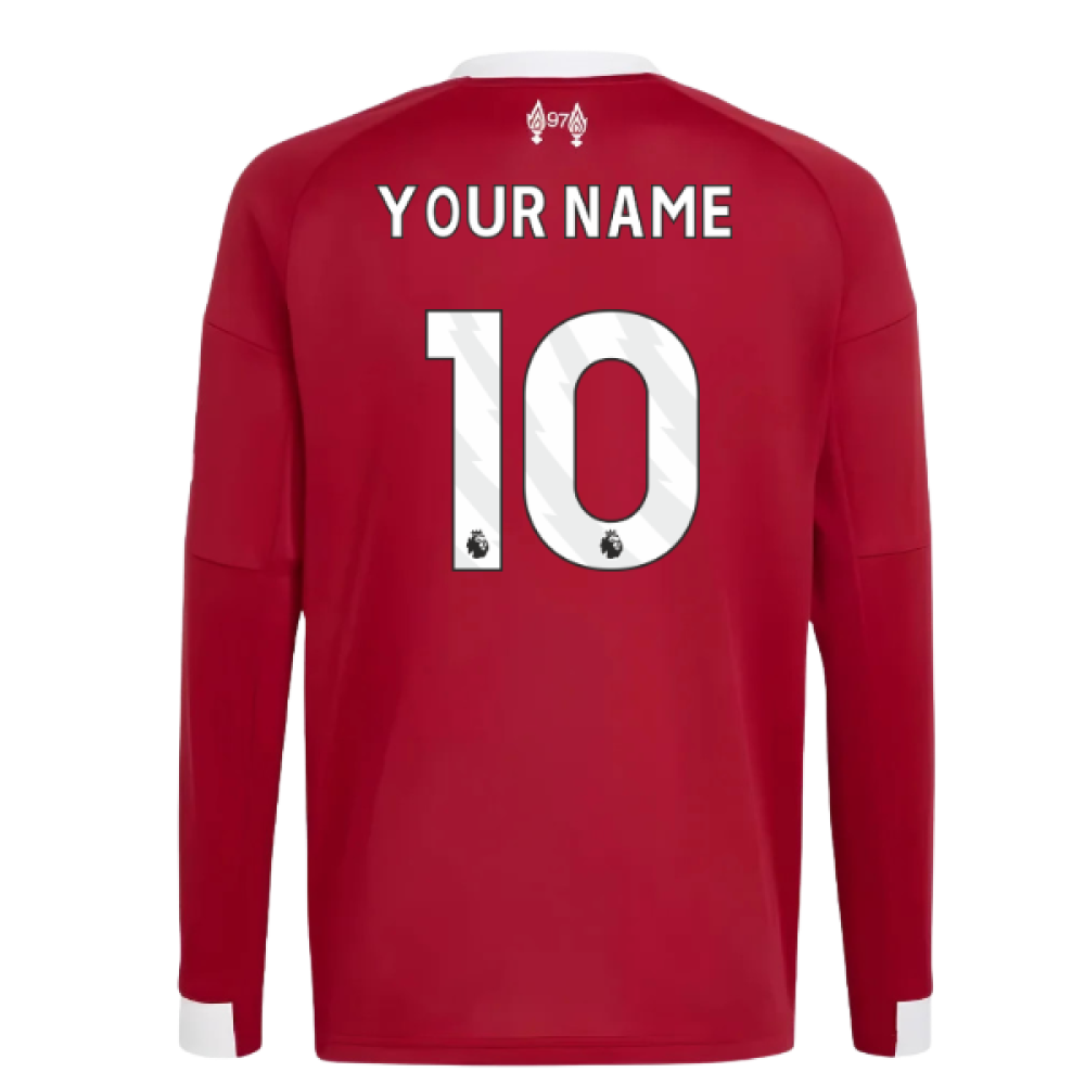 2025-2026 Liverpool Long Sleeve Home Shirt (Kids) (Your Name)