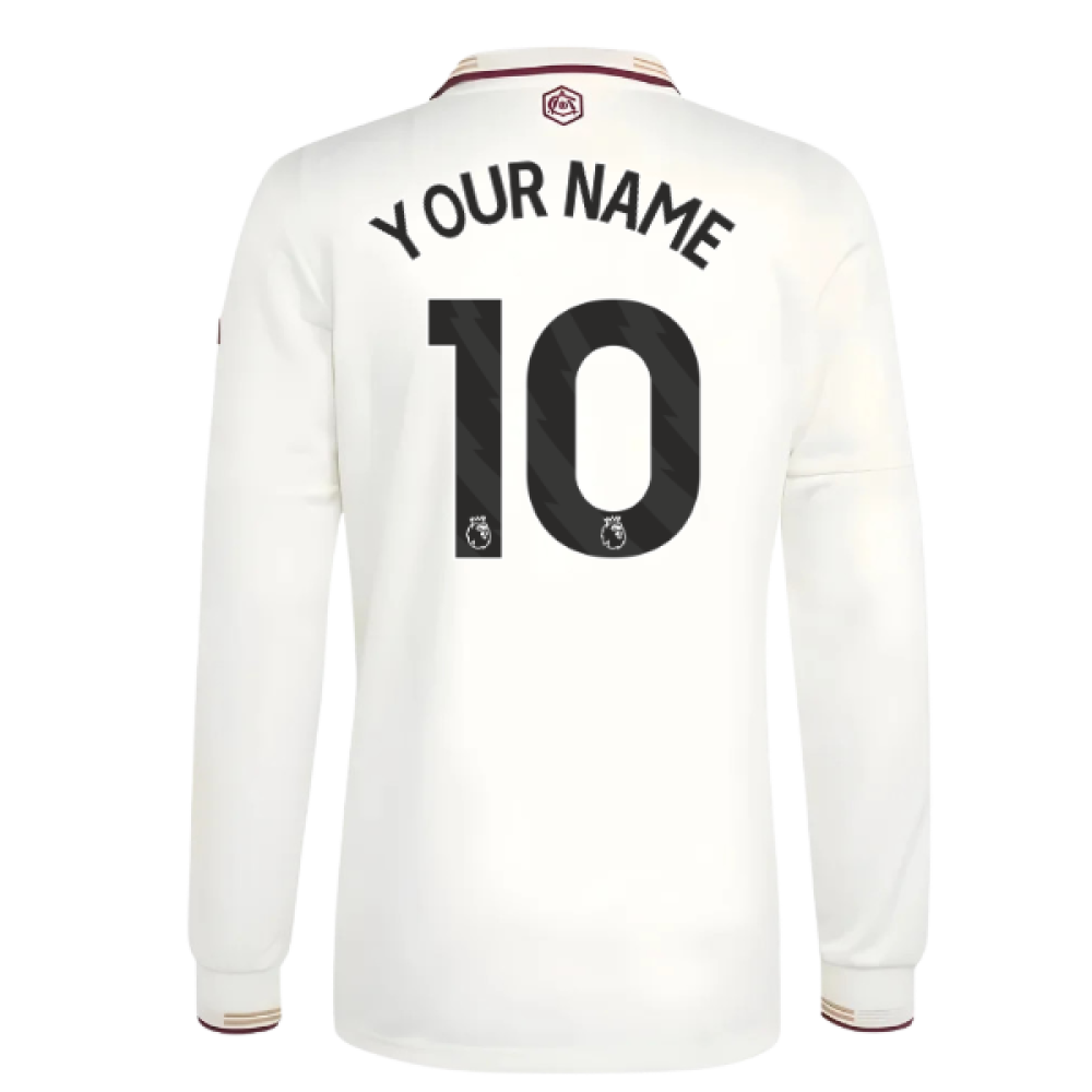2025-2026 Arsenal Authentic Long Sleeve Third Shirt (Your Name)