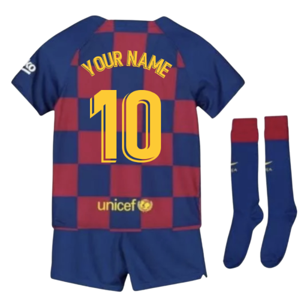 2019-2020 Barcelona Little Boys Home Kit (Your Name)