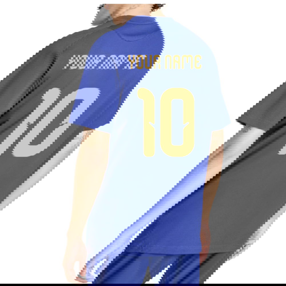 2026-2027 Italy Tiro Travel Tee (Blue) (Your Name)