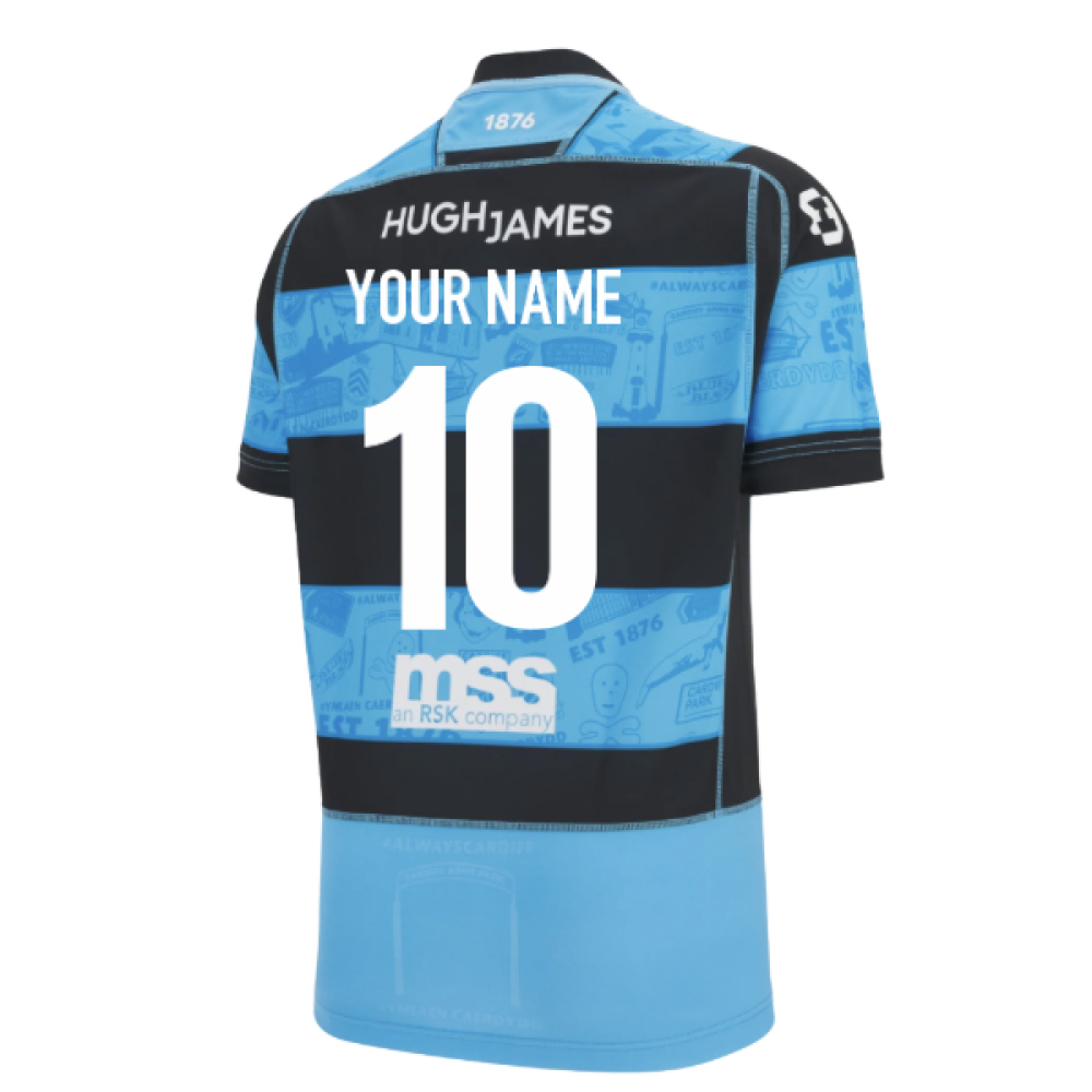 2025-2026 Cardiff Blues Home Poly Rugby Shirt (Kids) (Your Name)