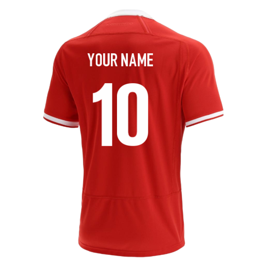 2021-2022 Wales Home Poly Rugby Shirt (Kids) (Your Name)