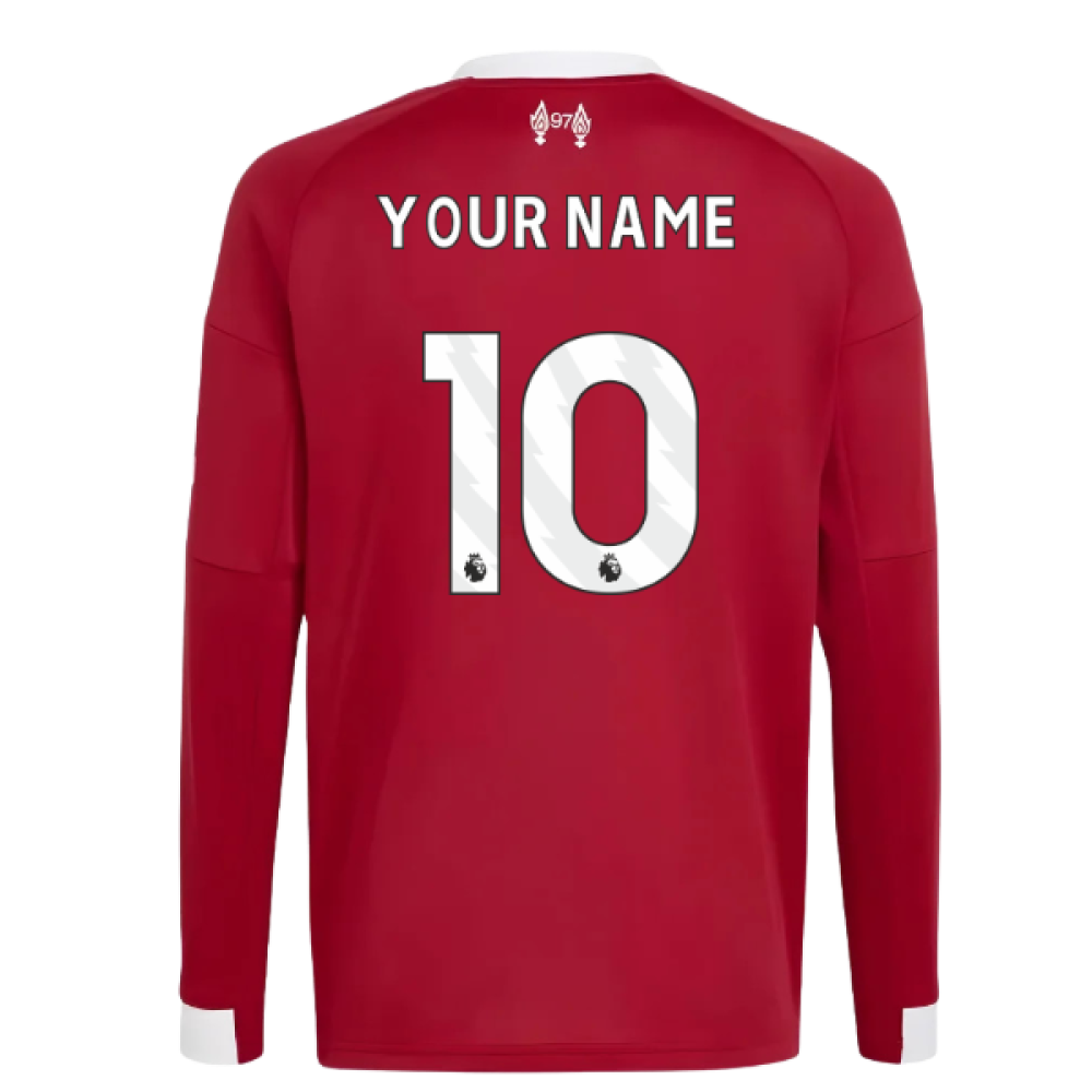 2025-2026 Liverpool Long Sleeve Home Shirt (Kids) (Your Name)