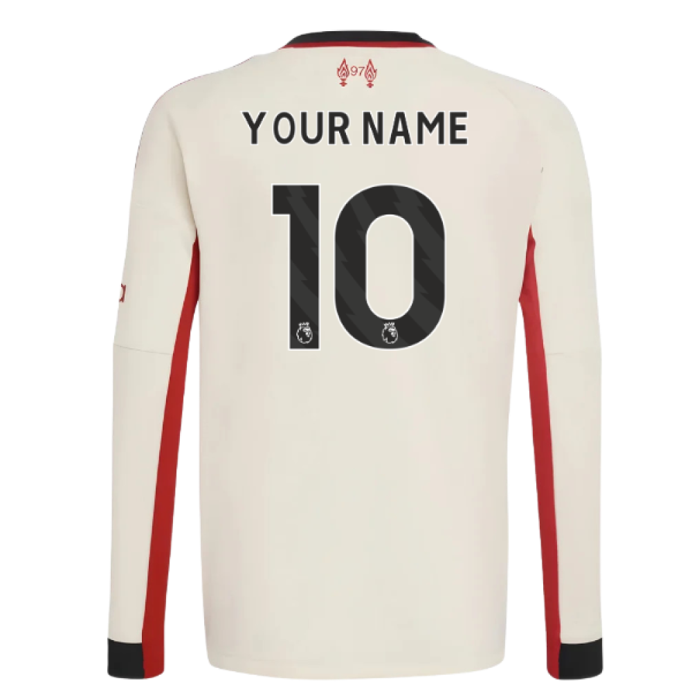 2025-2026 Liverpool Away Long Sleeve Shirt (Kids) (Your Name)