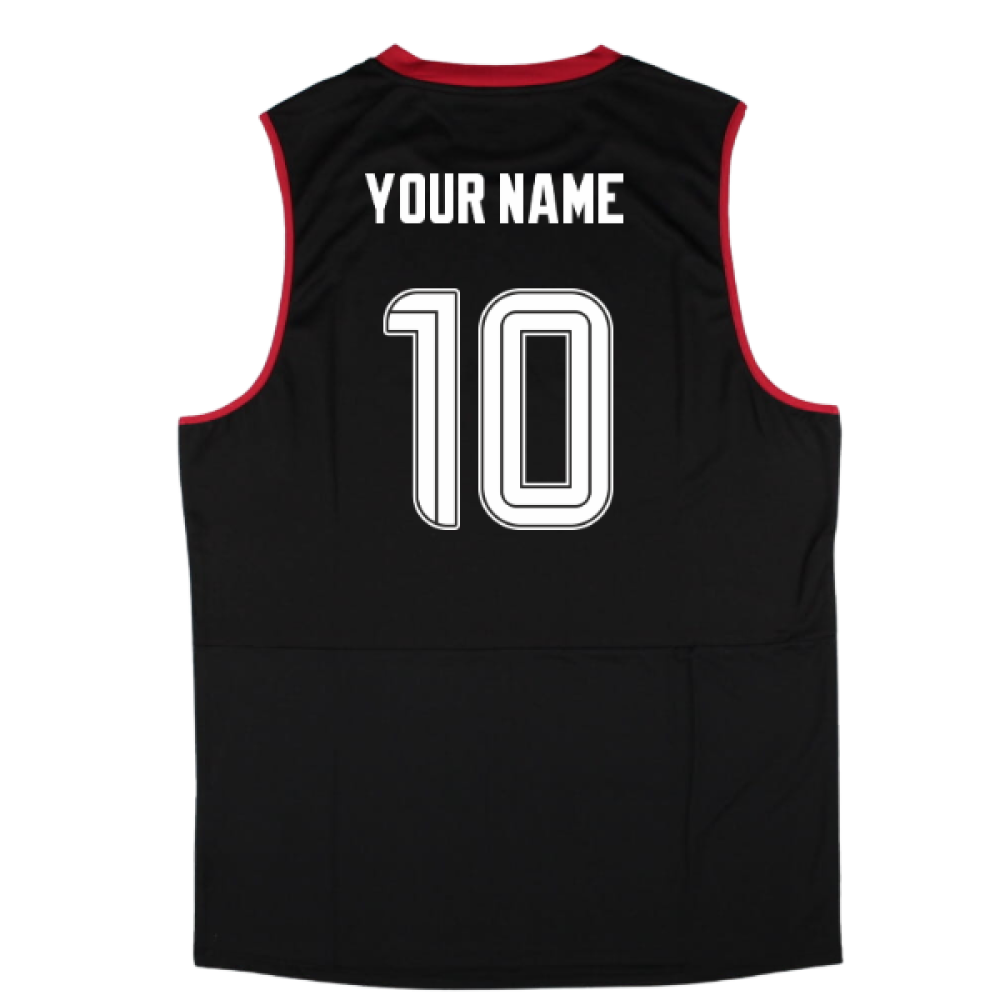 2025-2026 Rangers Pro Training Sleeveless Tee (Caviar) (Your Name)