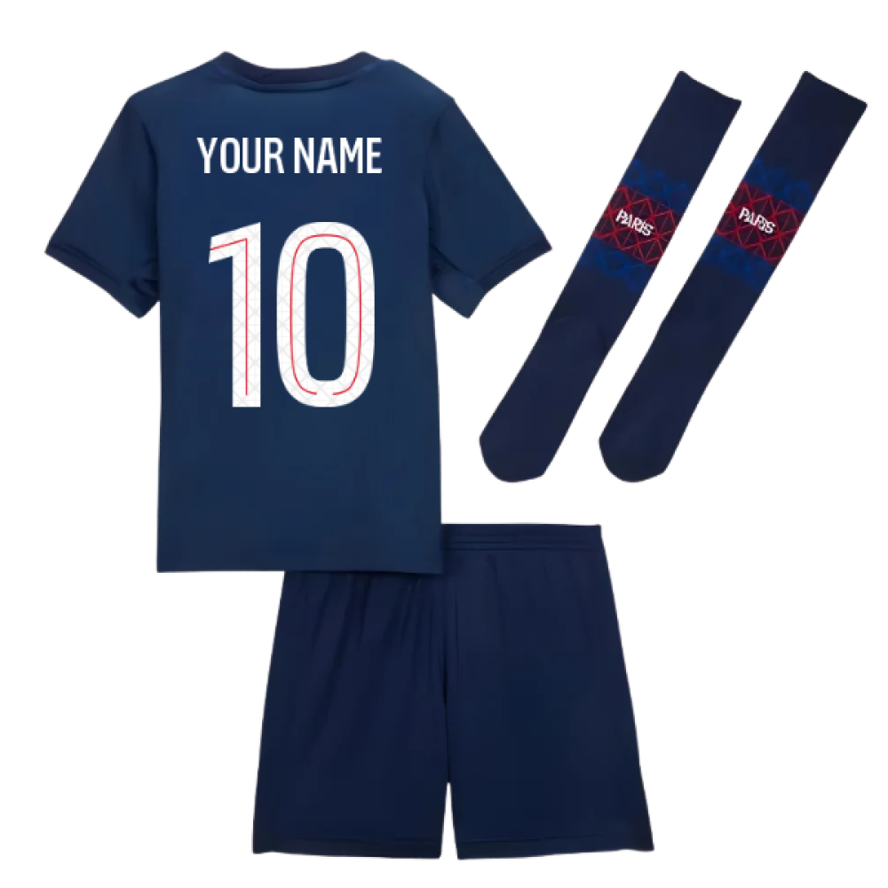 2025-2026 PSG Home Little Kids Mini Kit (Your Name)