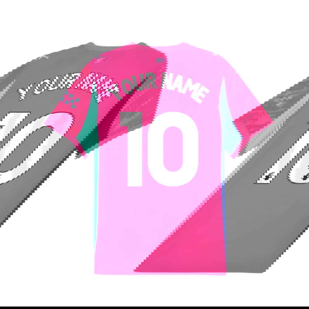 2025-2026 Man City Goalkeeper Home Shirt (Pink) (Your Name)