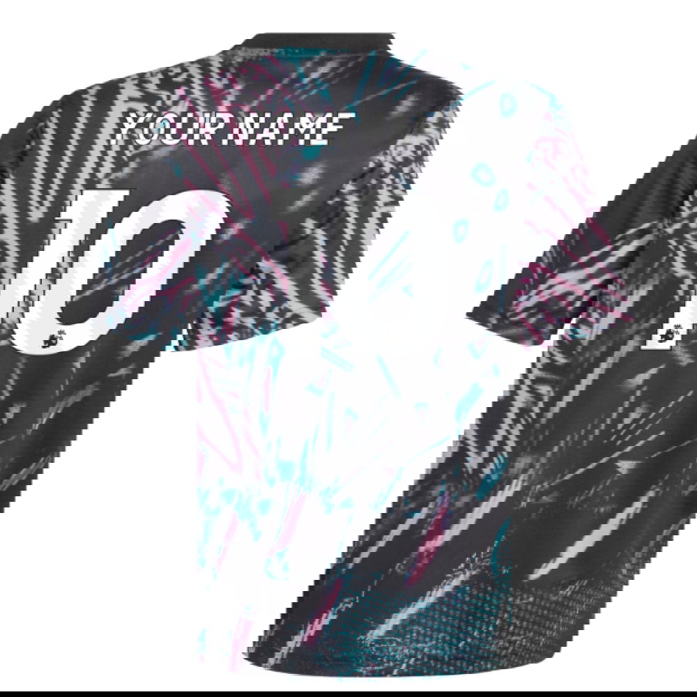 2025-2026 Liverpool Pre Match Shirt (Black) - Kids (Your Name)