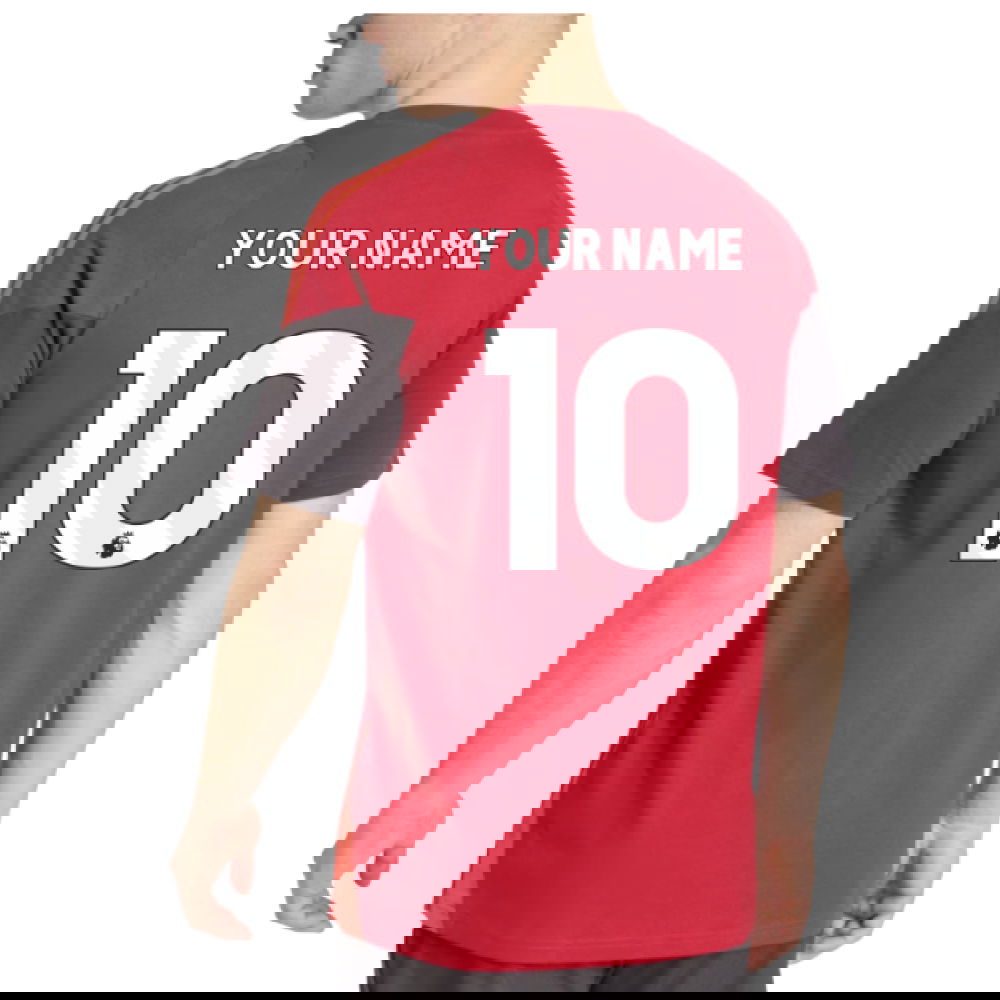 2026-2027 Liverpool Training Tee (Strawberry Red) (Your Name)