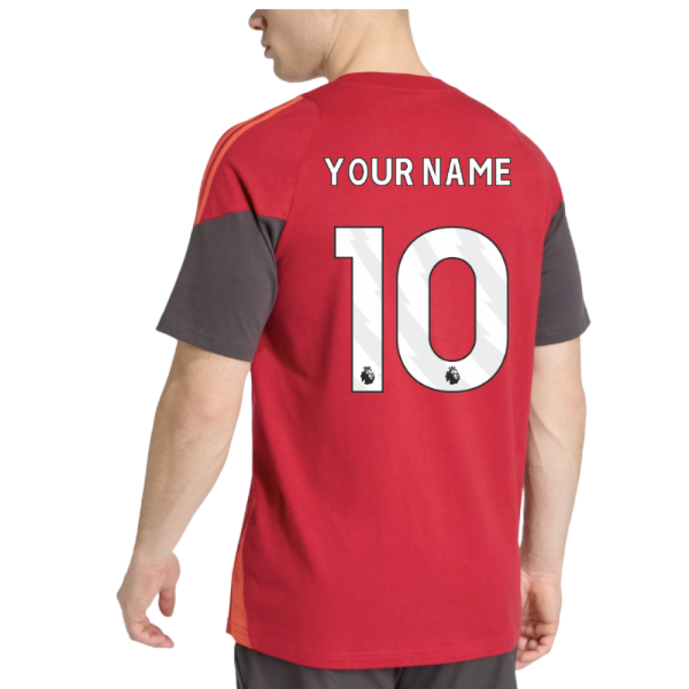 2026-2027 Liverpool Training Tee (Strawberry Red) (Your Name)