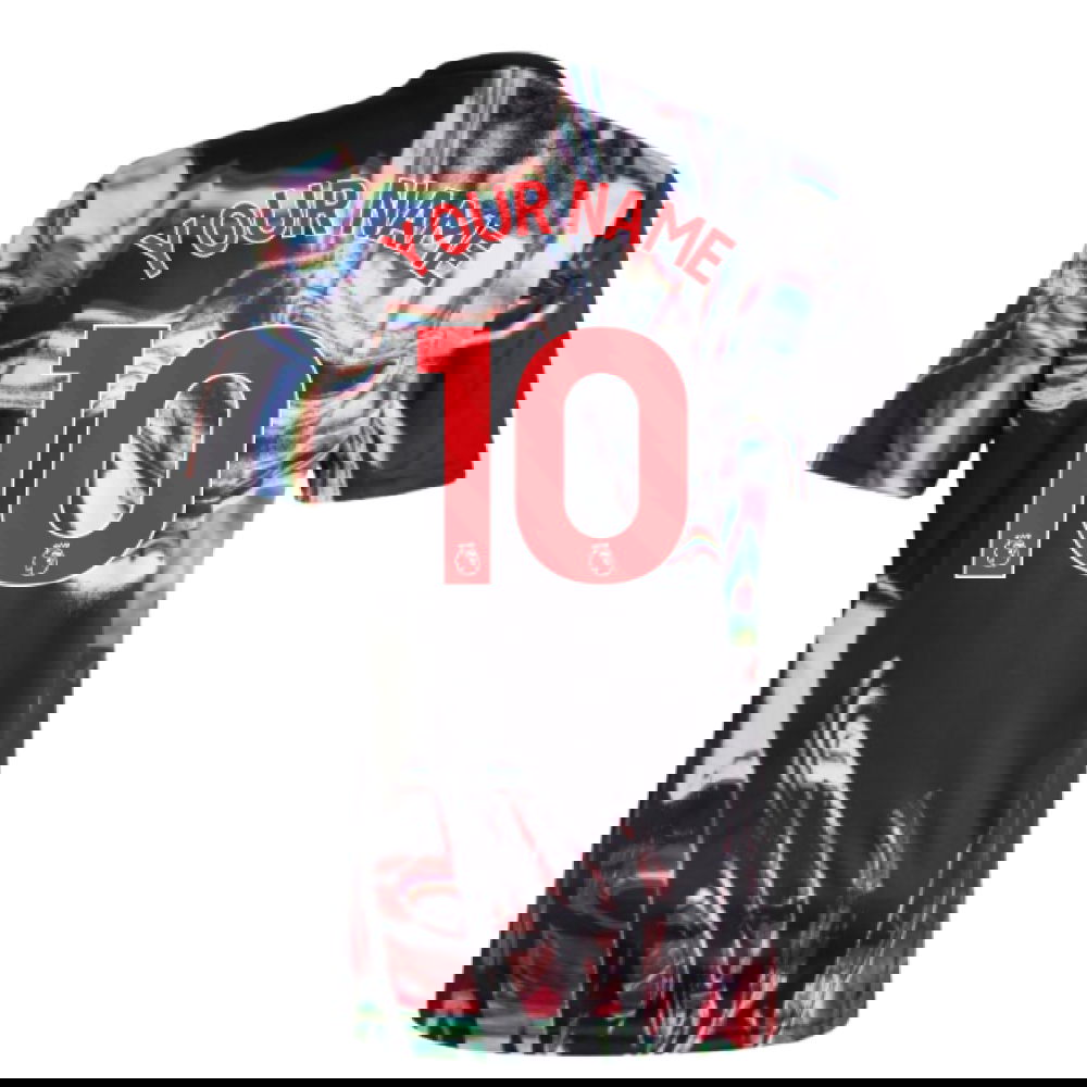 2025-2026 Man Utd Pre Match Shirt (Black) (Your Name)