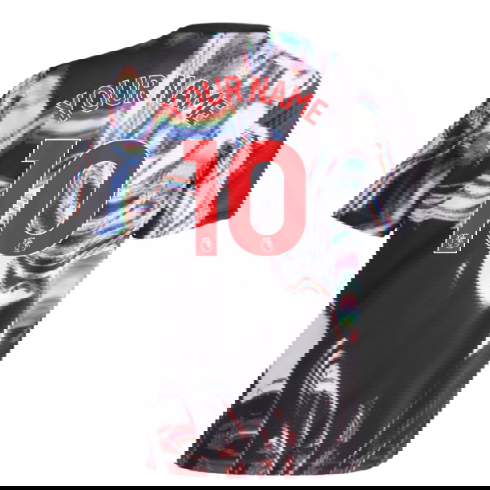 2025-2026 Man Utd Pre Match Shirt (Black) - Kids (Your Name)