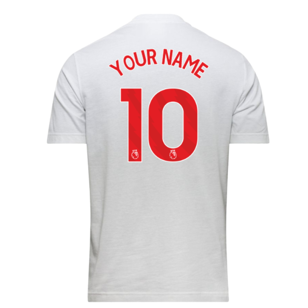 2025-2026 Arsenal Graphic Tee (White) (Your Name)