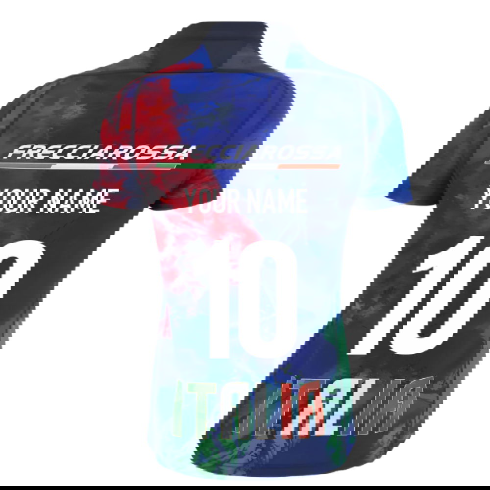 2025-2026 Italy FIR Rugby Training Jersey (Navy) (Your Name)