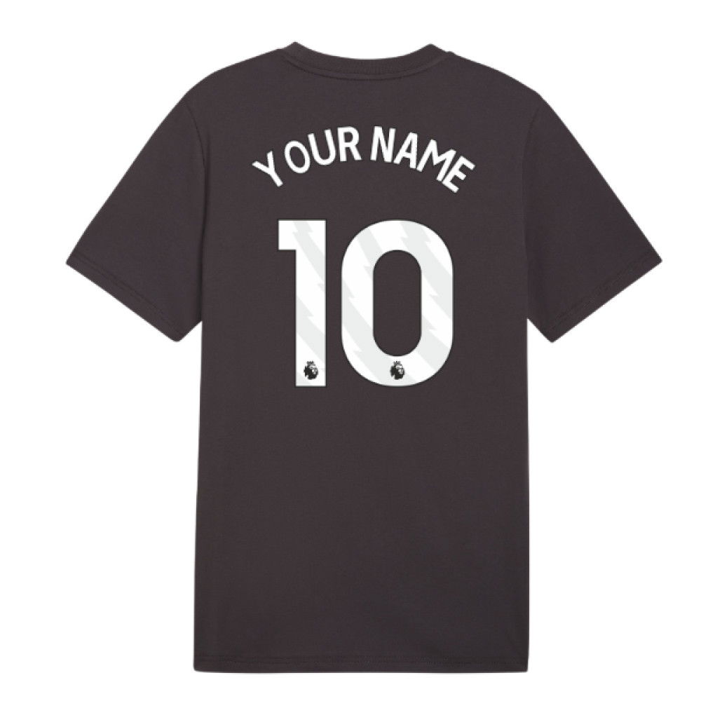 2026-2027 Man City YOH Tee (Dark Gray) (Your Name)