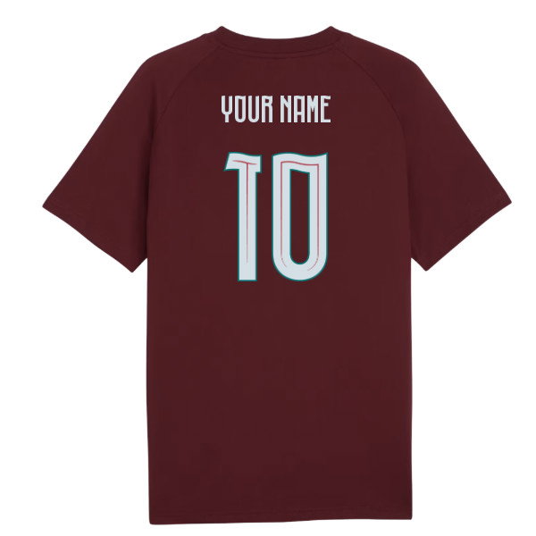 2026-2027 Portugal PumaTECH Pocket Tee (Ruby) (Your Name)