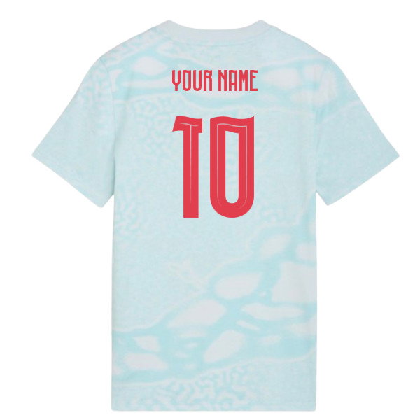 2026-2027 Portugal FtblCulture Tee AOP (Sea Glass) - Kids (Your Name)