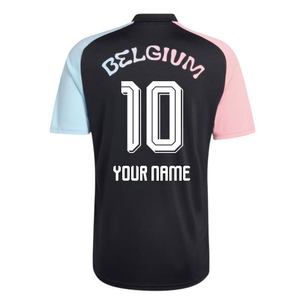 2026-2027 Belgium Away Pre-Match Shirt (Black) (Your Name)