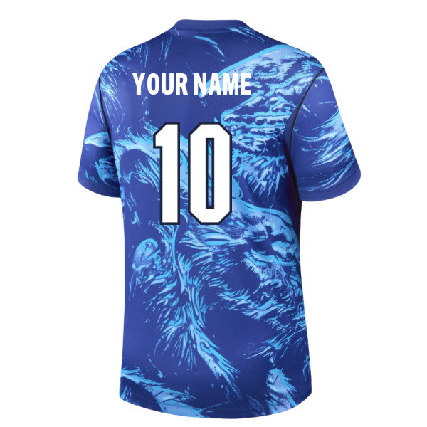 2026-2027 England Home Goalkeeper Shirt (Blue) (Your Name)