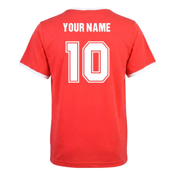 Kids Manchester Reds T-Shirt Red/White (Your Name)