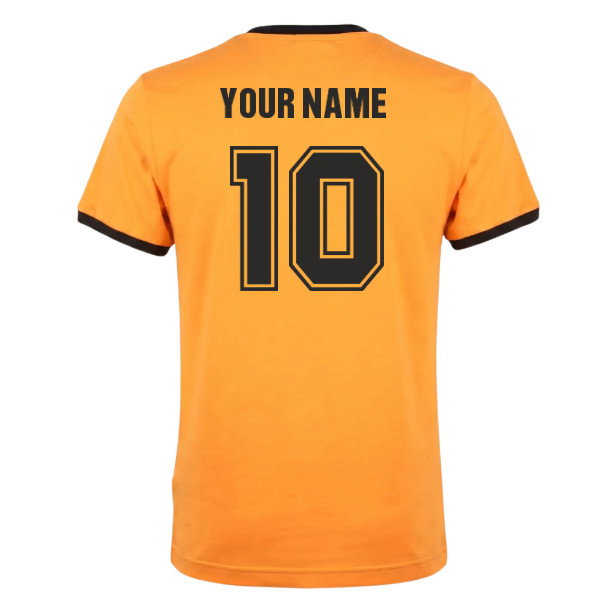 Kids Hull City T-Shirt - Amber/Black Ringer (Your Name)