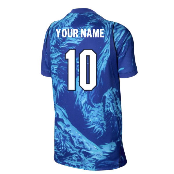 2026-2027 England Home Goalkeeper Shirt (Blue) - Kids (Your Name)
