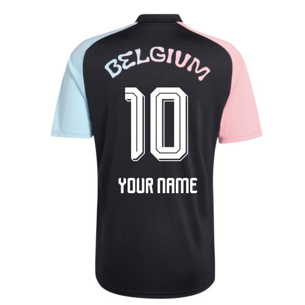 2026-2027 Belgium Away Pre-Match Shirt (Black) (Your Name)