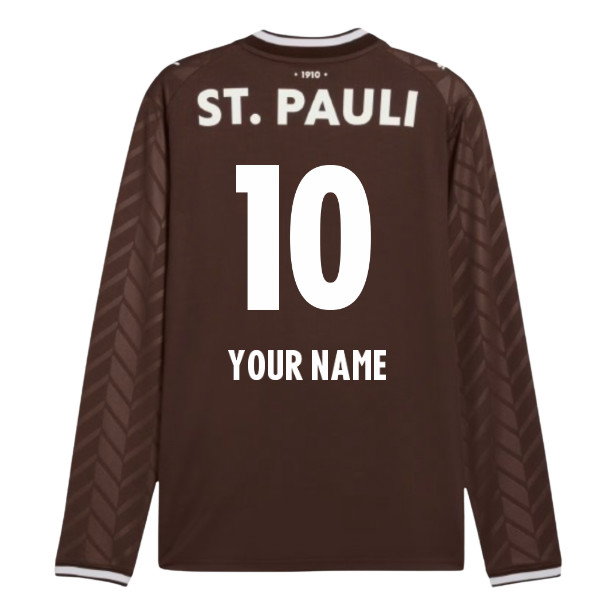 2026-2027 St Pauli Long Sleeve Home Shirt (Your Name)