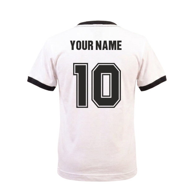 Kids West Germany 12th Man - White/Black Ringer (Your Name)