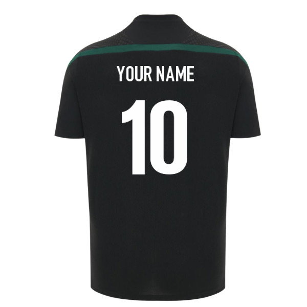 2026-2027 Wales WRU Rugby Player Training Shirt (Black) (Your Name)