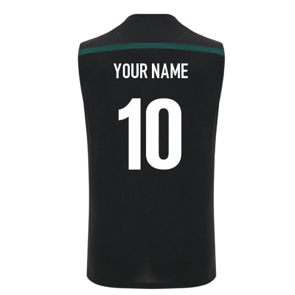 2026-2027 Wales WRU Rugby Sleeveless Training Vest (Black) (Your Name)