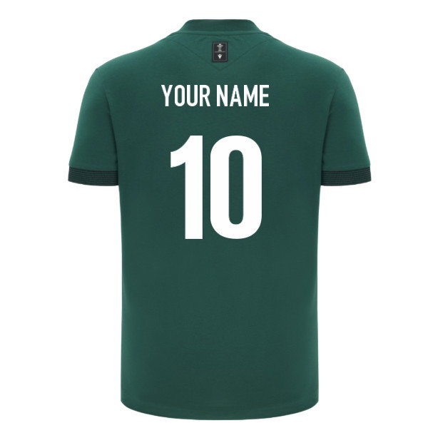 2026-2027 Wales WRU Athleisure Player Travel Tee (Green) (Your Name)