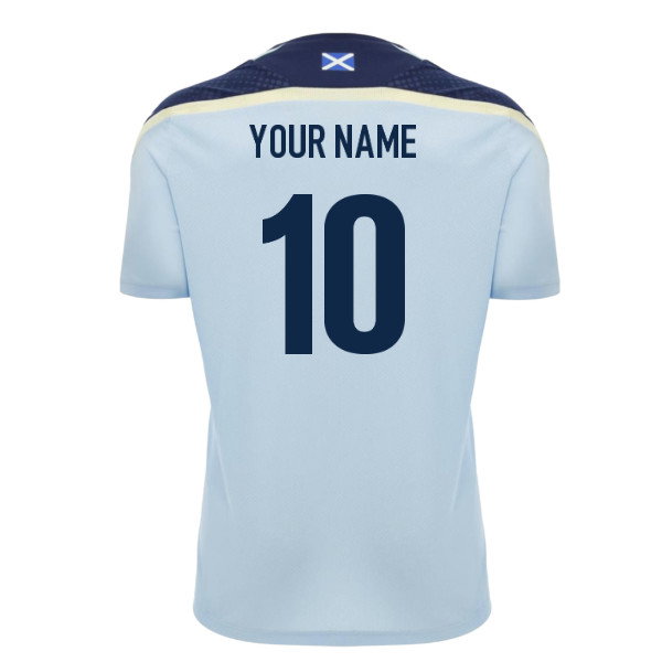 2026-2027 Scotland Rugby Training Shirt (Blue/Sand) - Kids (Your Name)