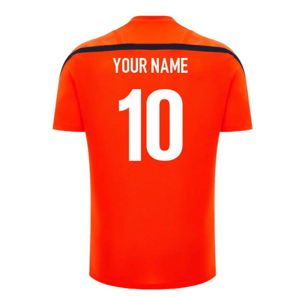 2026-2027 Edinburgh Rugby Poly Training Shirt (Orange) (Your Name)