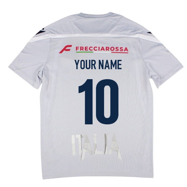 2026-2027 Italy Rugby Staff Training Shirt (Grey) (Your Name)