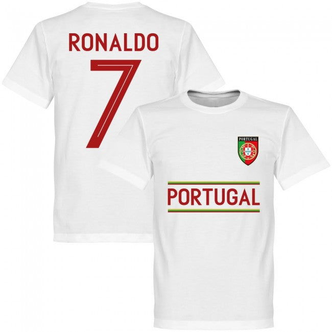 Portugal Ronaldo 7 Team KIDS T-shirt - White
