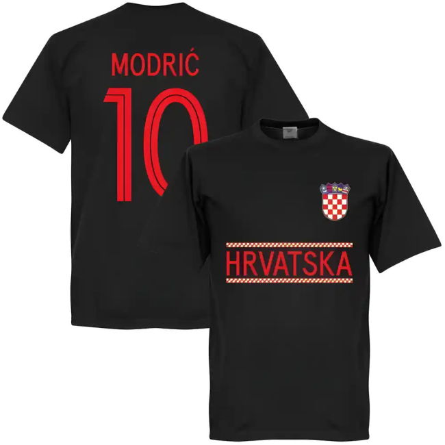 Croatia Modric 10 Team T-Shirt - Black
