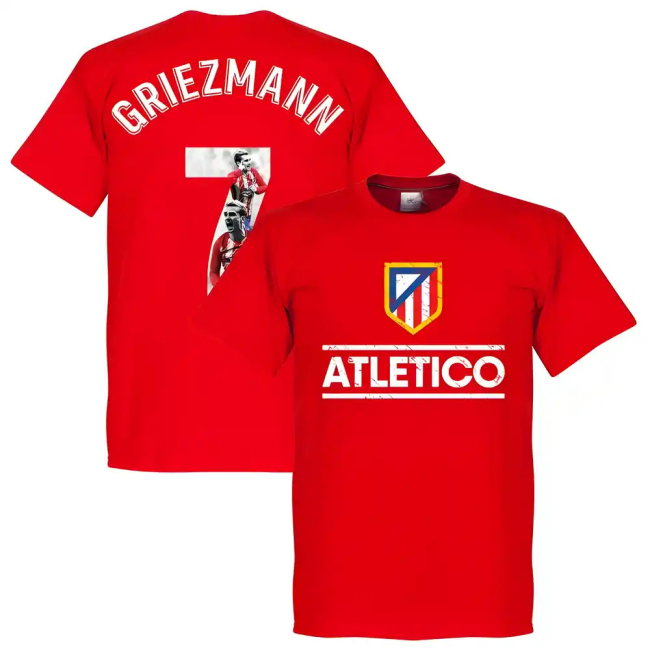 Atletico Madrid Griezmann 7 Gallery Team T-Shirt - Red