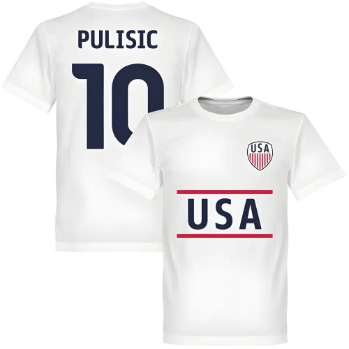 USA Pulisic 10 Team T-Shirt - White