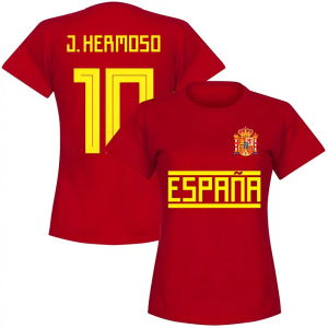 Spain Team Womens J.Hermoso 10 T-shirt - Red