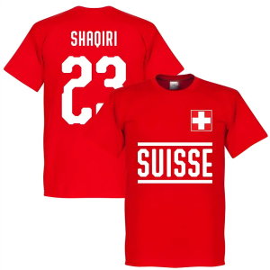 Switzerland Shaqiri 23 Team T-Shirt - Red