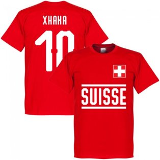 Switzerland Xhaka 10 Team T-shirt - Red