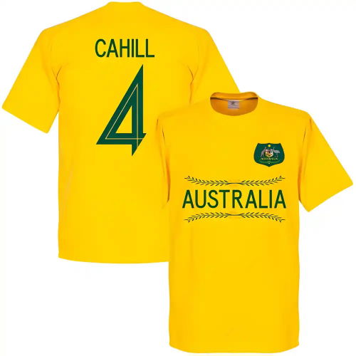 Australia Cahill 4 Team T-Shirt - Yellow