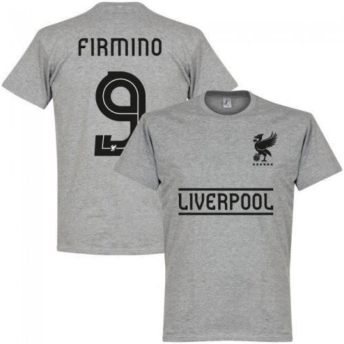 Liverpool Firmino 9 Team T-Shirt - Grey
