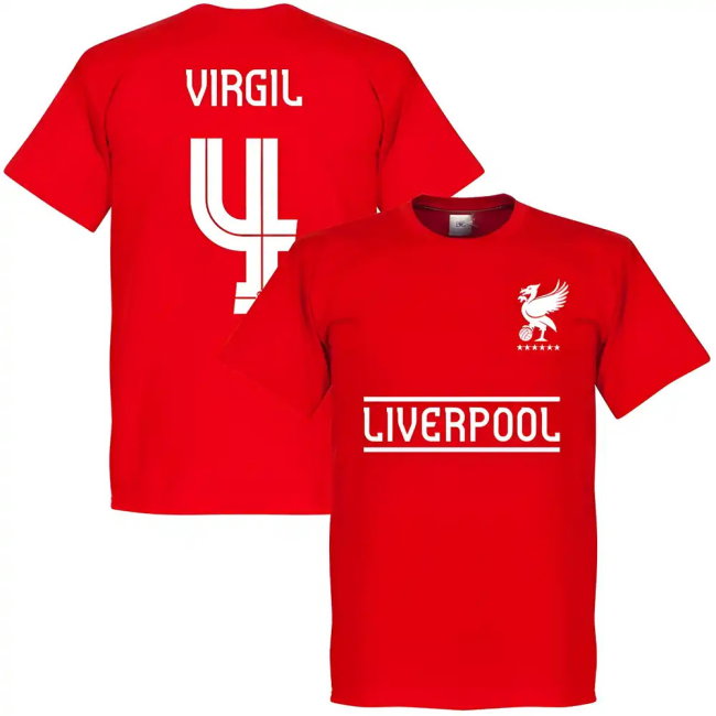 Liverpool Virgil 4 Team T-Shirt - Red
